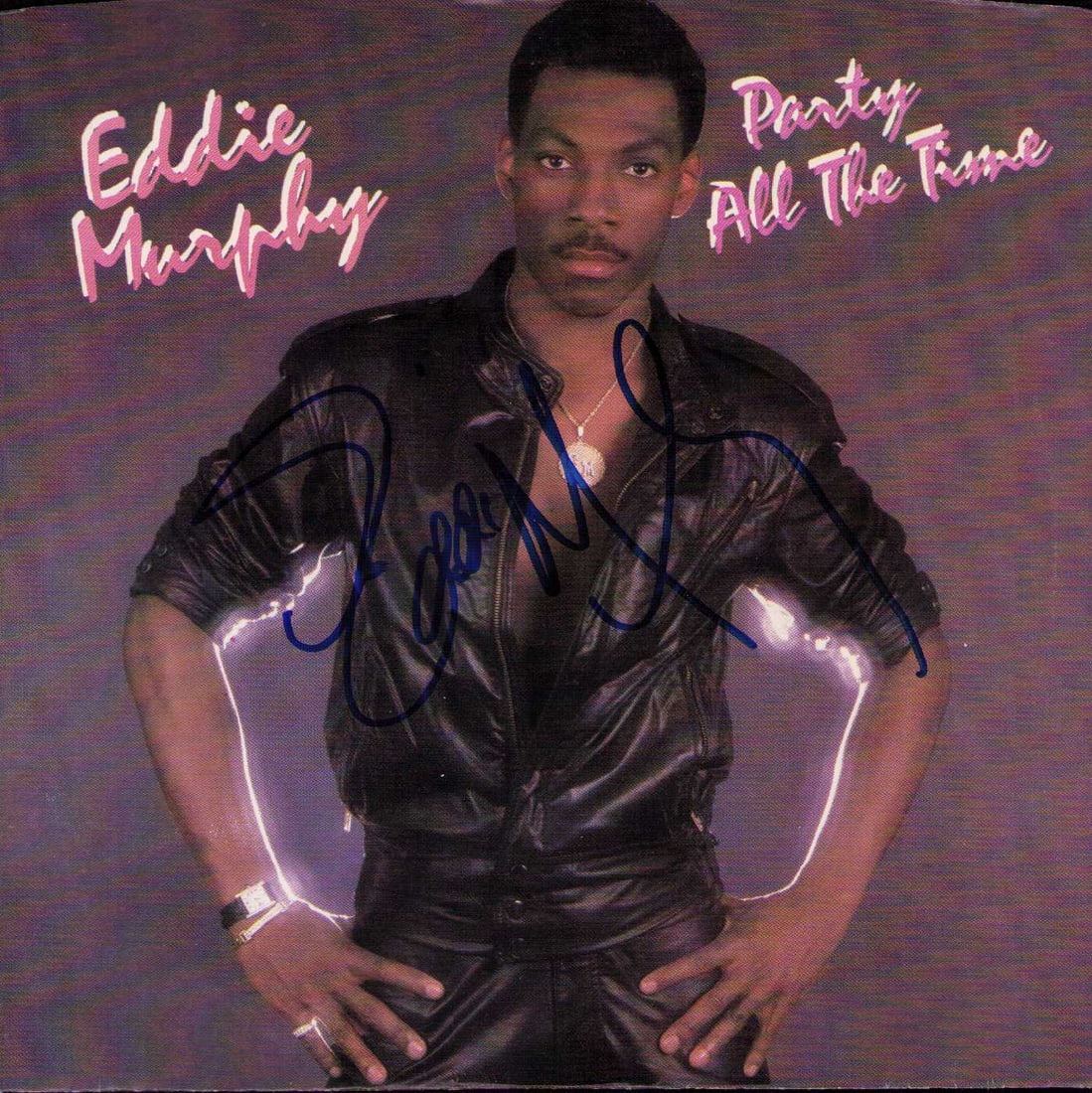 Eddie Murphy signed 45rpm record sleeve (1 of 1)