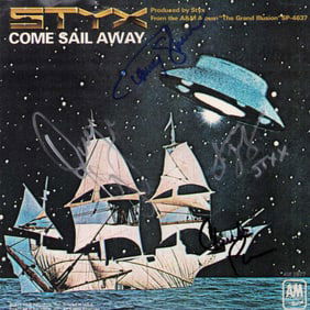 Styxx signed 45rpm record sleeve