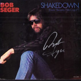Bob Seger signed 45rpm record sleeve