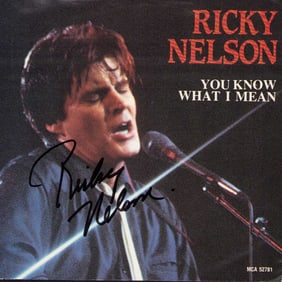 Ricky Nelson signed 45rpm record sleeve