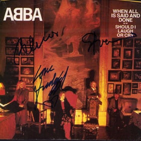ABBA signed 45rpm record sleeve