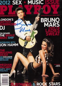 Bruno Mars signed Playboy magazine