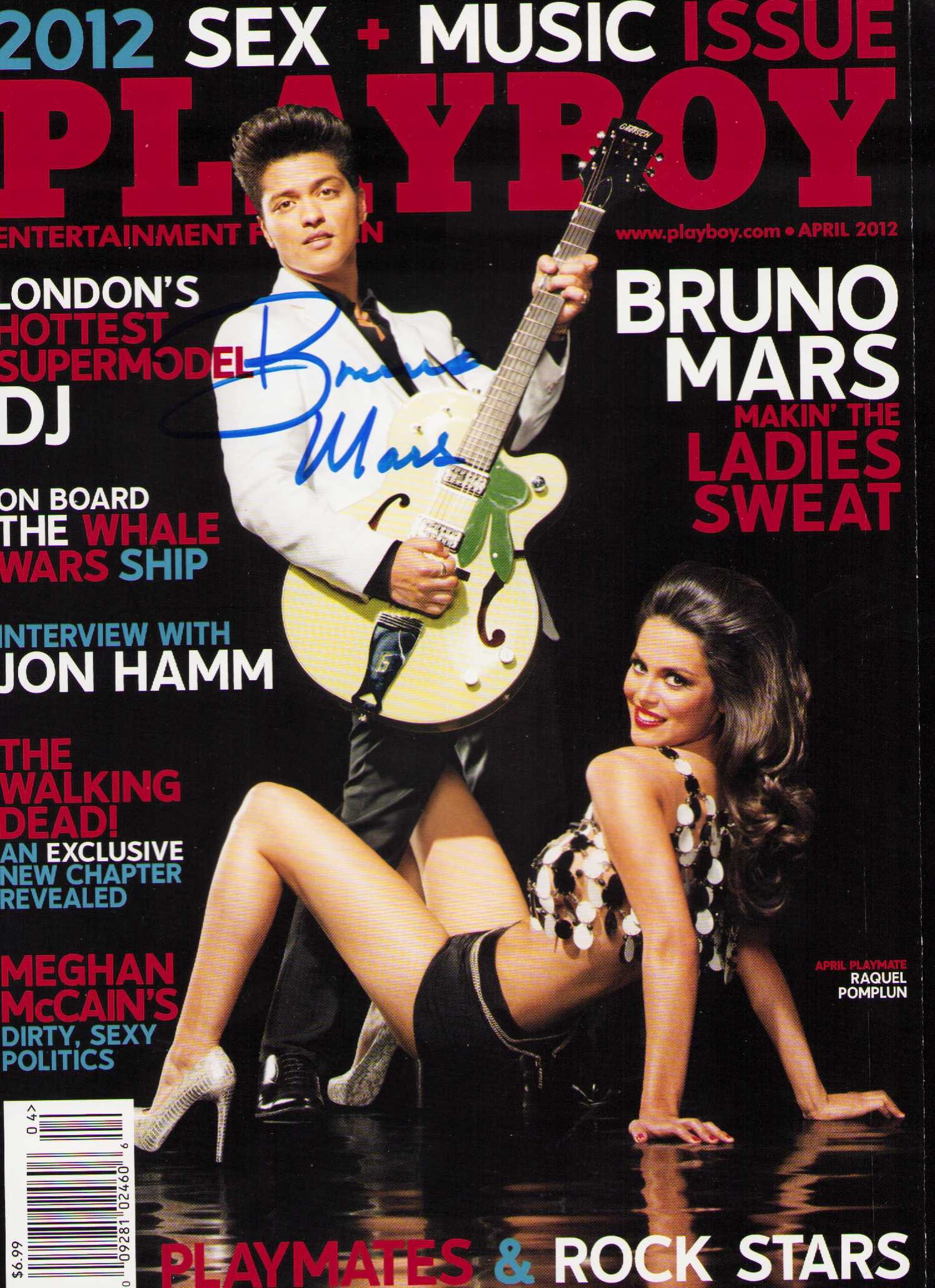 Bruno Mars signed Playboy magazine (1 of 1)