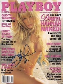 Daryl Hannah signed Playboy magazine