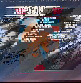Top Gun soundtrack LP cast signed