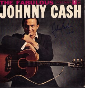 Johnny Cash signed early vintage LP