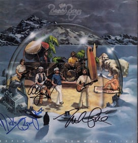 Beach Boys band signed LP