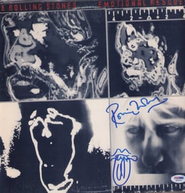 Ron Wood signed with sketch Rolling Stones LP