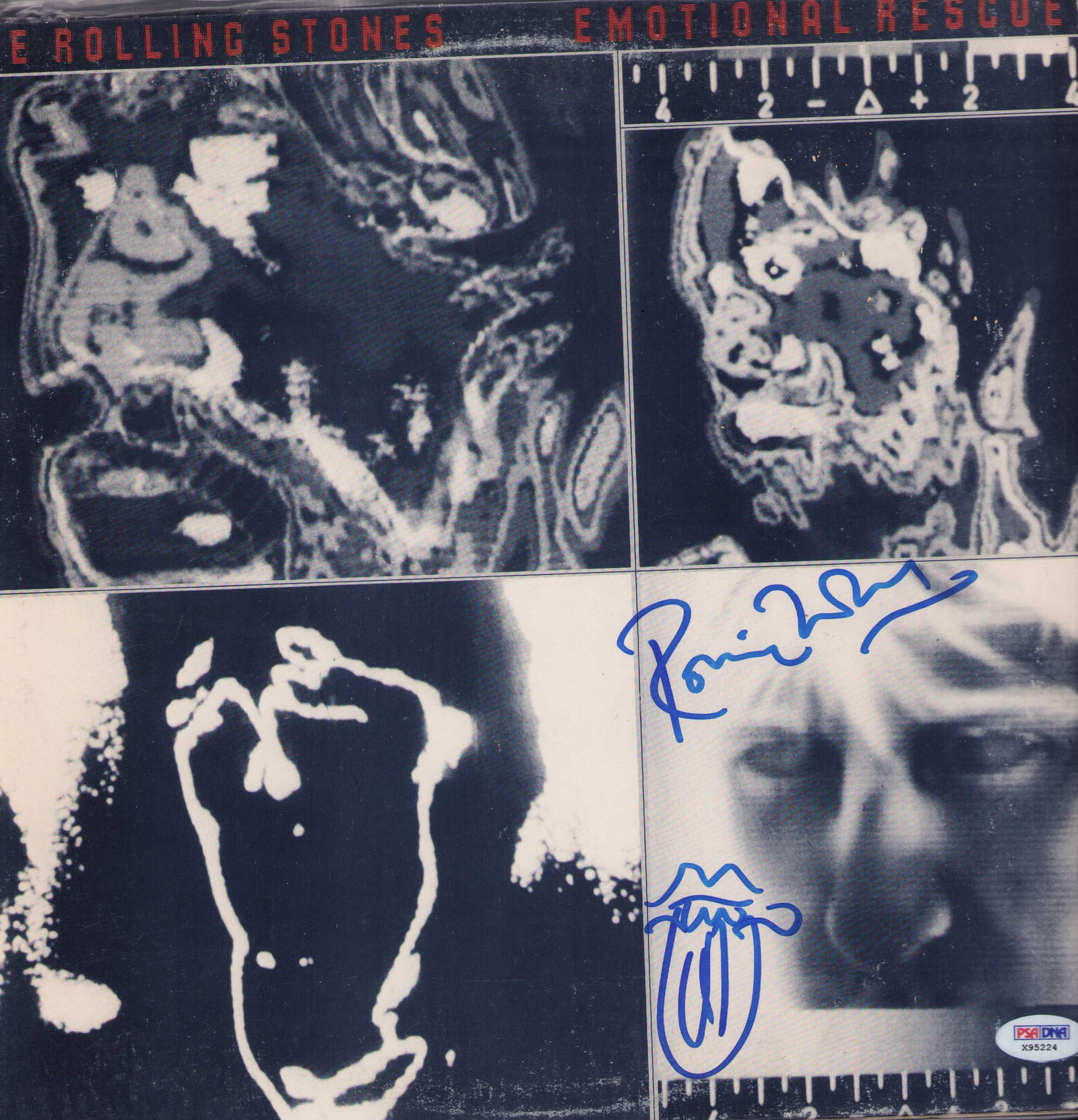 Ron Wood signed with sketch Rolling Stones LP (1 of 1)