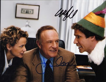 ELF signed 8x10 photo by James Caan and Will Ferrell