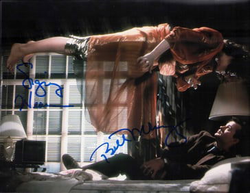 Ghostbusters signed 8x10 photo by Sigourney Weaver and Bill Murray