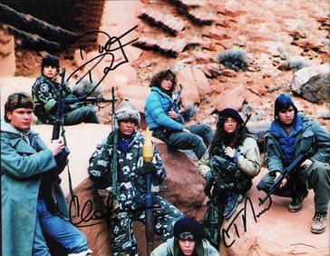 Red Dawn partial cast signed 8x10 photo