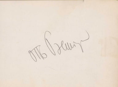 Otto Preminger signature