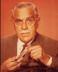 Boris Karloff signed photo 8x110