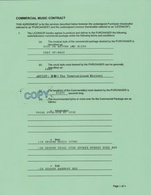 The Temptations signed contract