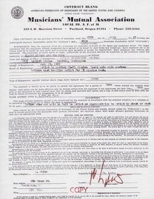 Gladys Knight and the Pips signed contract