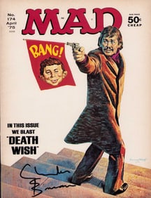Charles Bronson signed MAD magazine