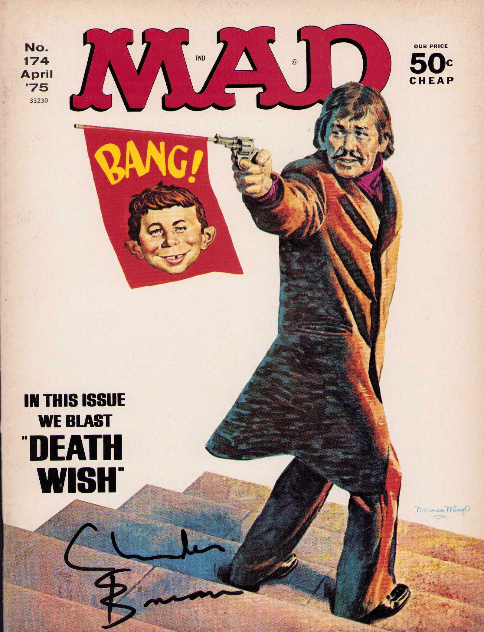 Charles Bronson signed MAD magazine (1 of 1)