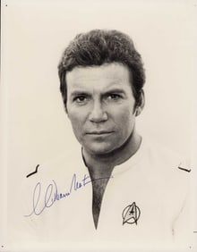 William Shatner signed very vintage Star Trek 8x10 photo