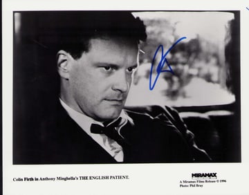 Colin Firth signed photo