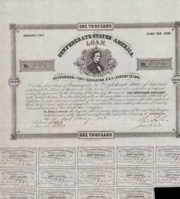 Confederate Bond 1860s