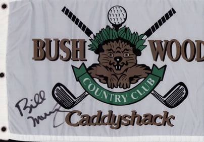 Bill Murray signed Caddyshack pin flag