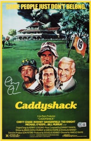 Chevy Chase signed Caddyshack 11x17 poster