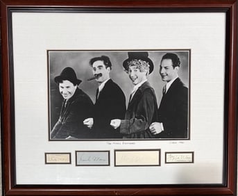 Marx Brothers set framed of signatures