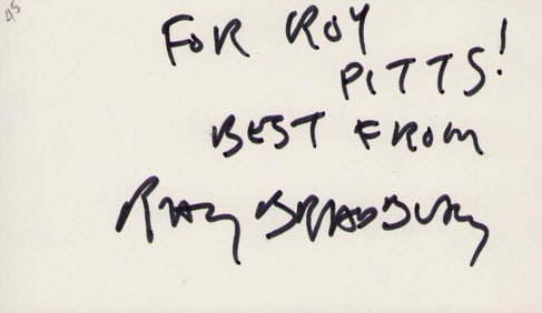 Ray Bradbury signature