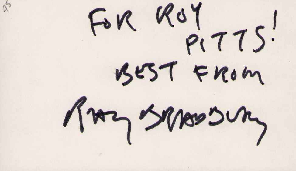 Ray Bradbury signature (1 of 1)