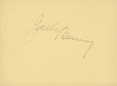 Jack Benny signature