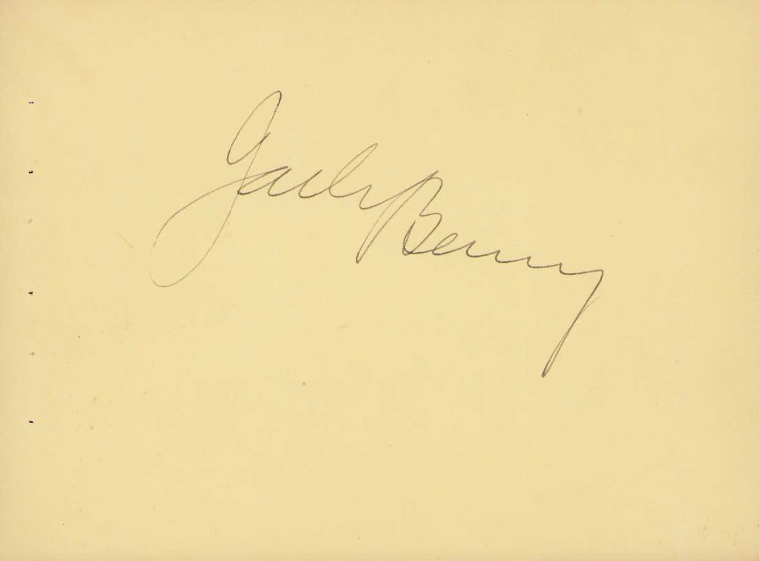 Jack Benny signature (1 of 1)
