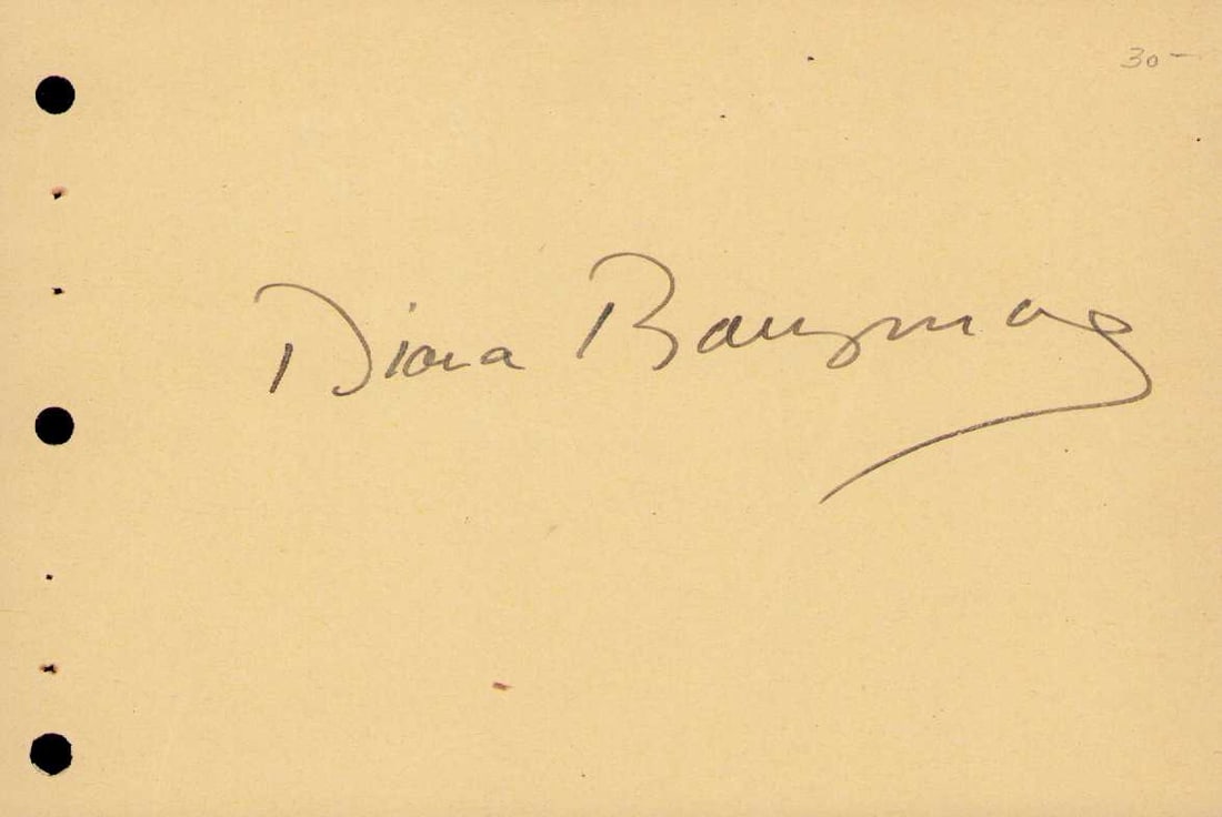 Diana Barrymore signature (1 of 1)