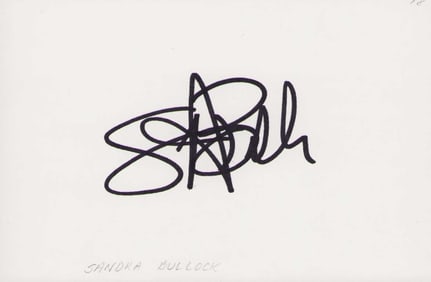 Sandra Bullock signature