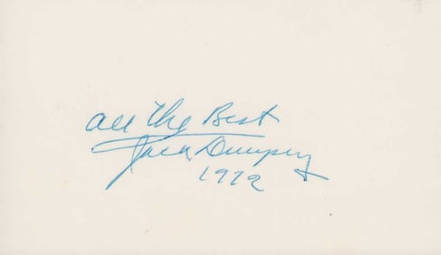 Jack Dempsey signature