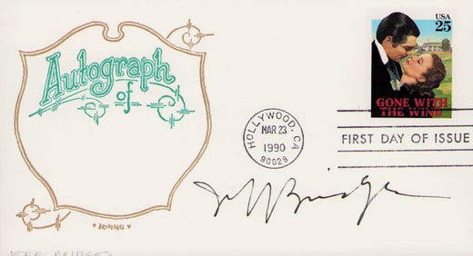 Jeff Bridges signature on FDC