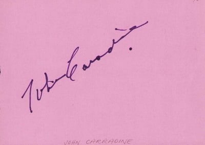 John Carradine signature