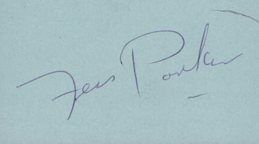 Fess Parker signature