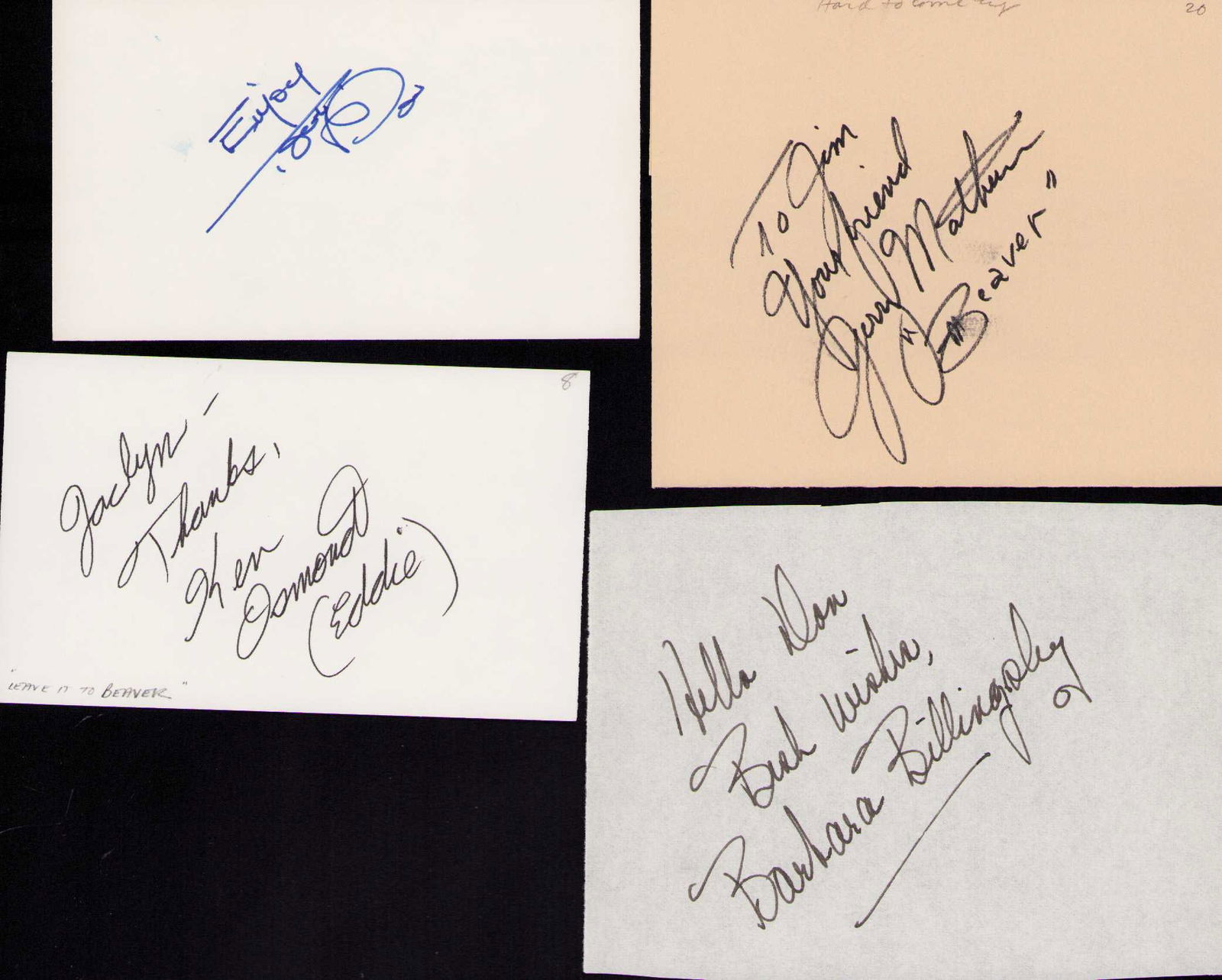 Leave it to Beaver set of signatures (1 of 1)