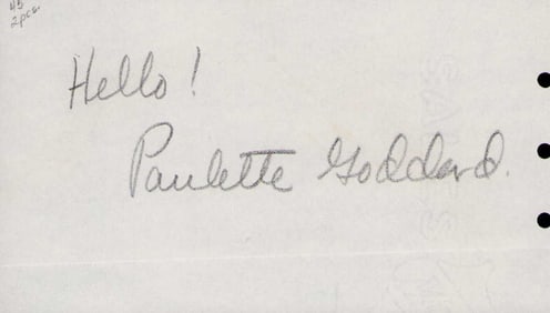 Paulette Goddard signature
