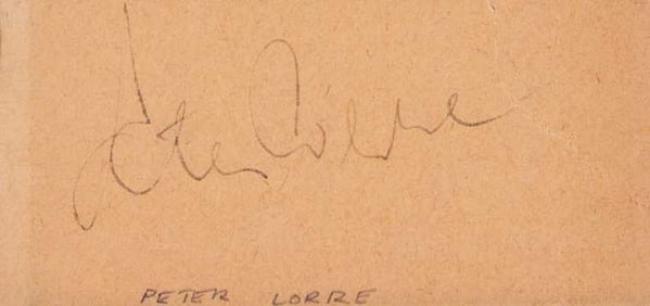 Peter Lorre signature