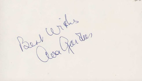 Ava Gardner signature
