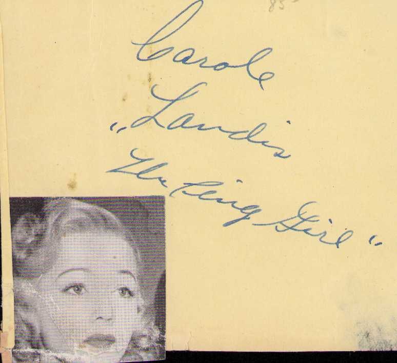 Carole Landis signature (1 of 1)