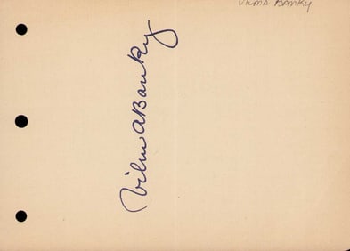 Vilma Banky signature