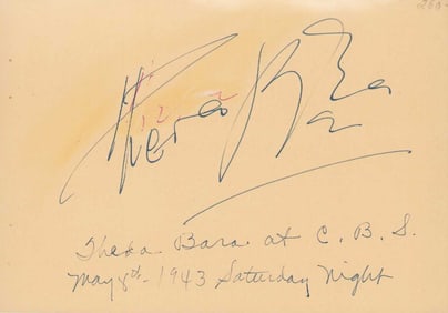 Theda Bara signature