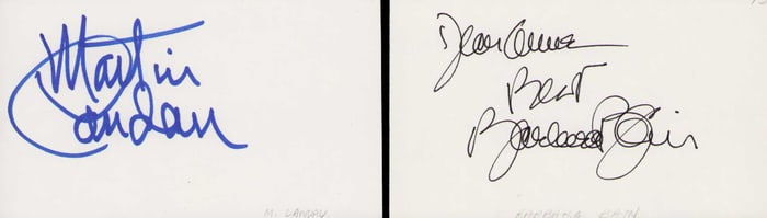 Space 1999 set of signatures