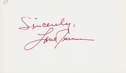 Lana Turner signature