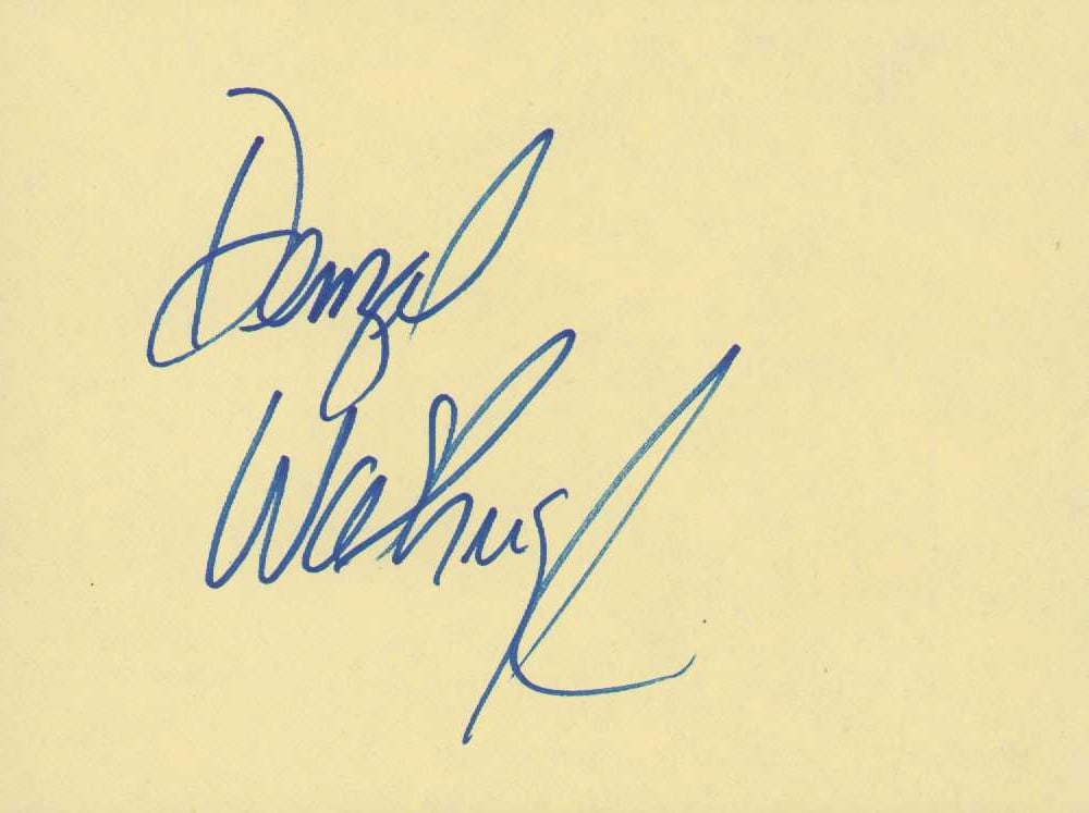 Denzel Washington signature (1 of 1)