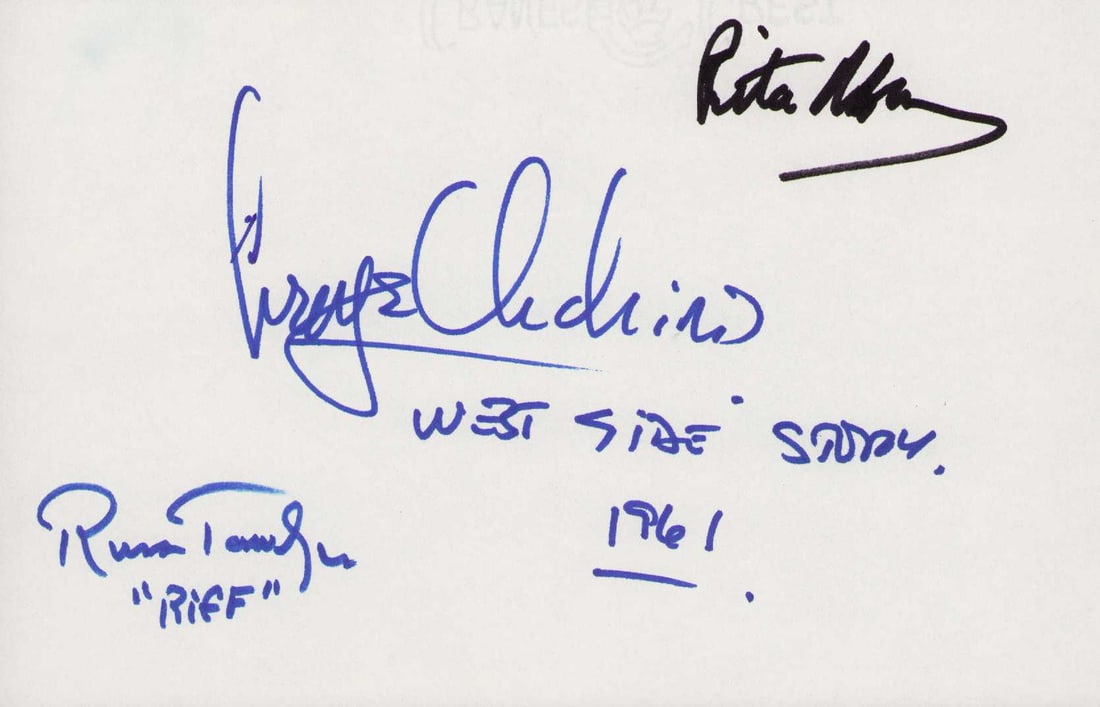 West Side Story cast signed card (1 of 1)