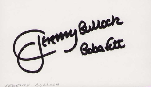 Jeremy Bullock Star Wars Boba Fet signature